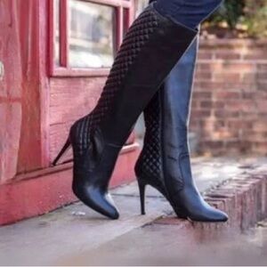 BCBGeneration Beasly black quilted tall boots